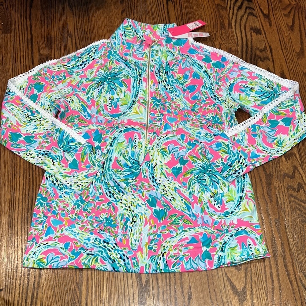 Lilly Pulitzer Skipper Popover Multi Snap Back size Large NWT - Picture 5 of 10